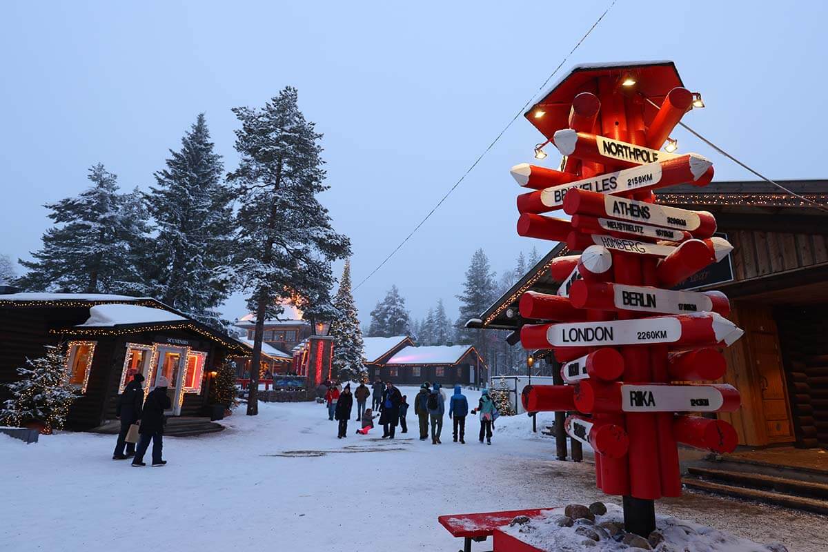 Santa Claus Village in Rovaniemi in winter