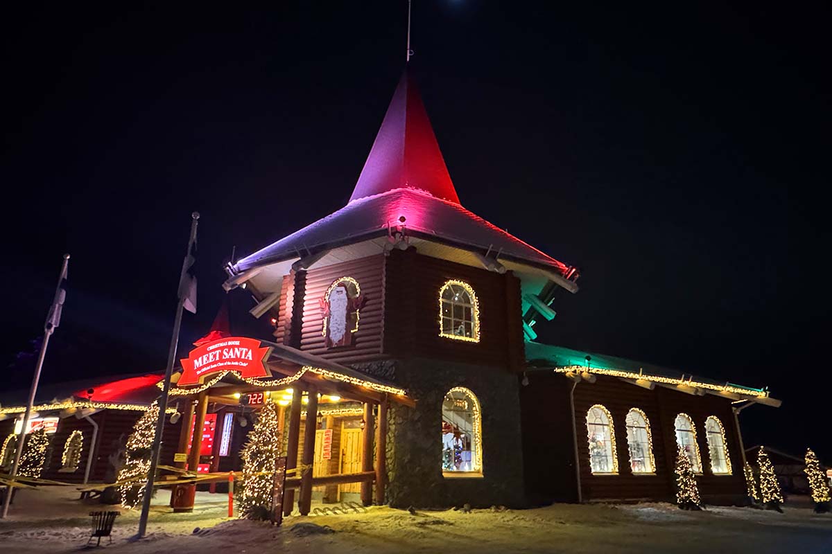 Santa Claus house at the Arctic Circle in Rovaniemi Finland