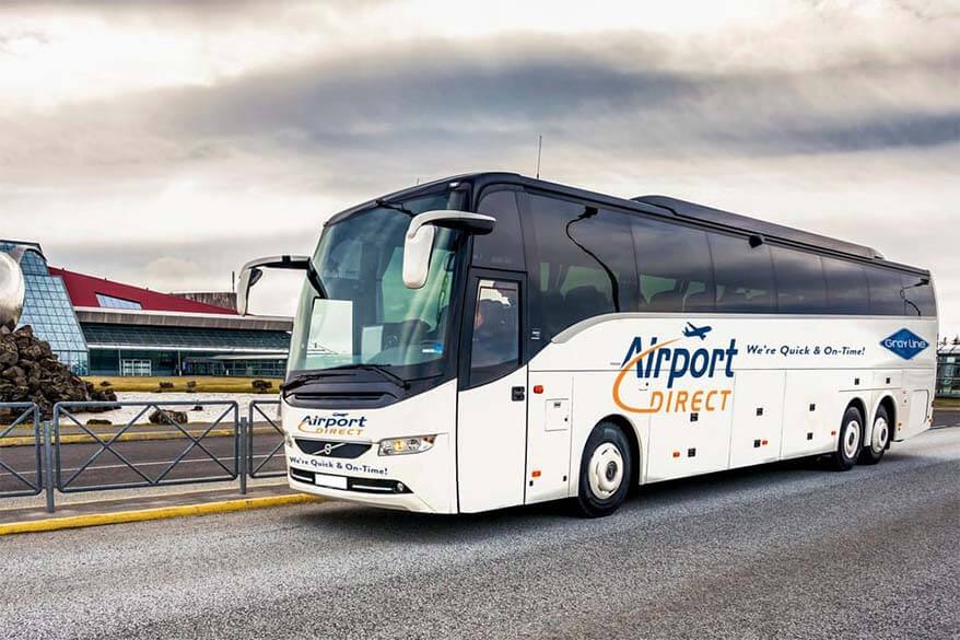 Gray Line Airport Direct bus between Keflavik Airport and Reykjavik