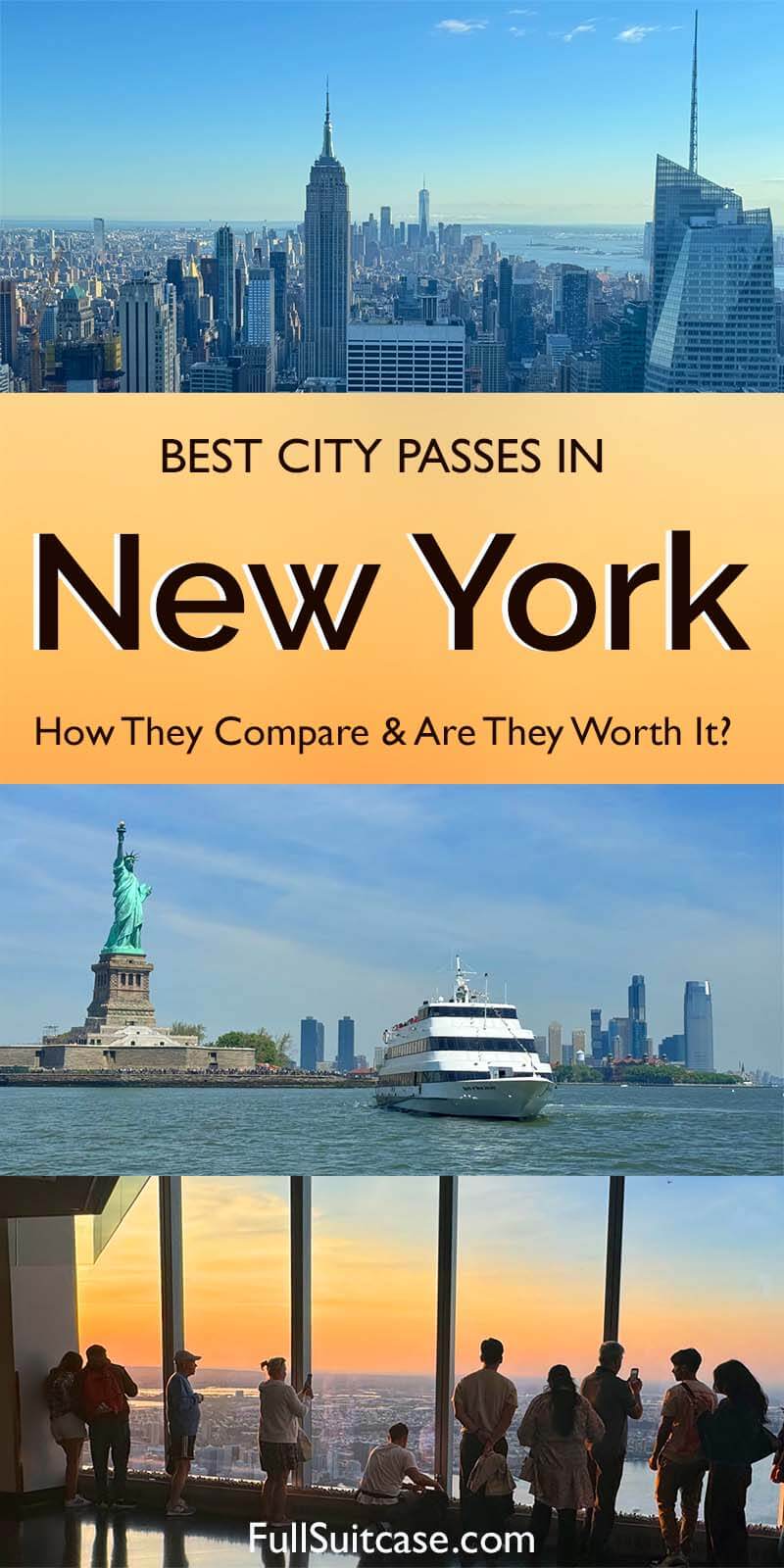 Best New York City passes - info and comparison of the best NYC sightseeing pass options