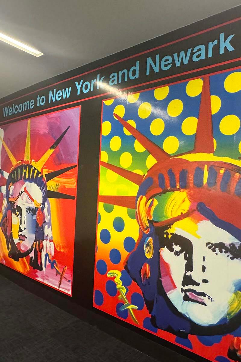 Welcome to New York and Newark Liberty International Airport Sign