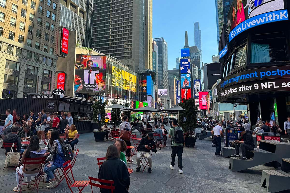 NYC Times Square - the most central area to stay in New York