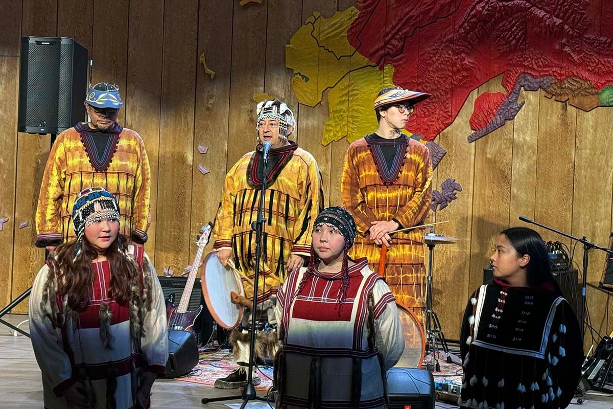 Cultural performance at the Alaska Native Heritage Center in Anchorage
