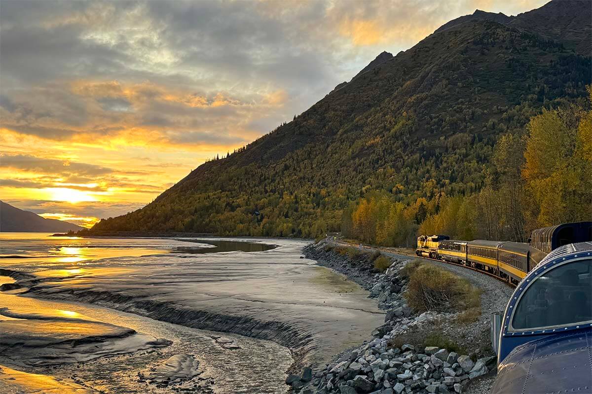 Turnagain Arm - scenic Alaska Railroad journey between Anchorage and Seward.