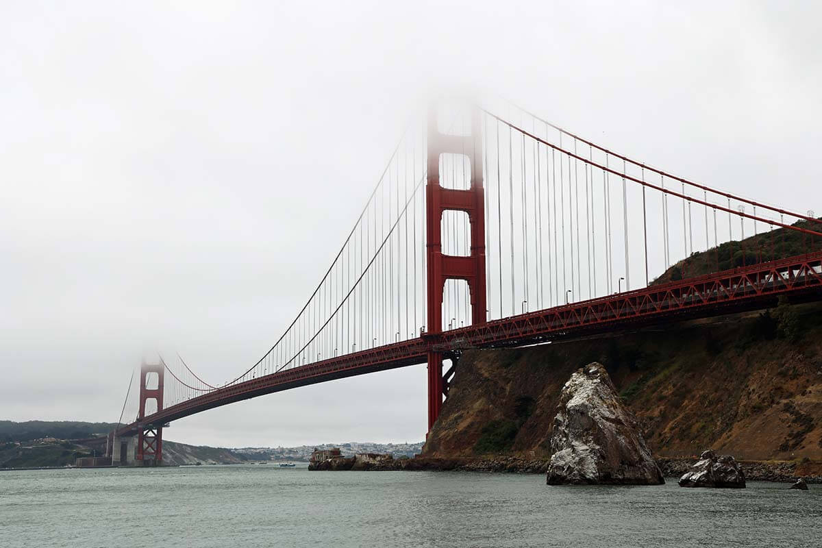 Golden Gate Bridge in the mist
