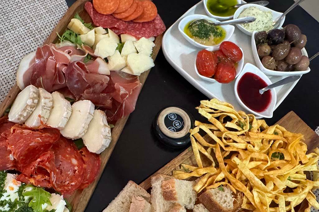Italian appetizers at ITA Trattoria restaurant in Albufeira
