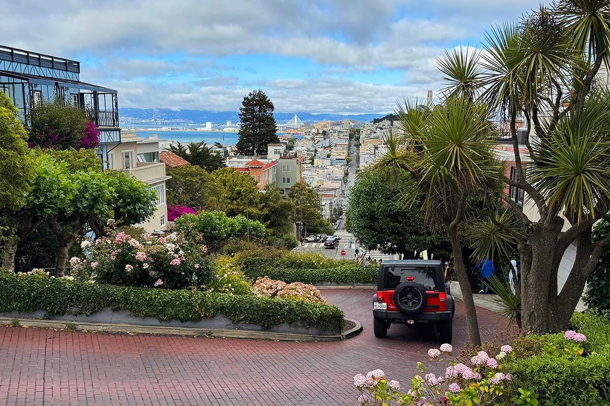 Lombard Street, the steepest street of San Francisco