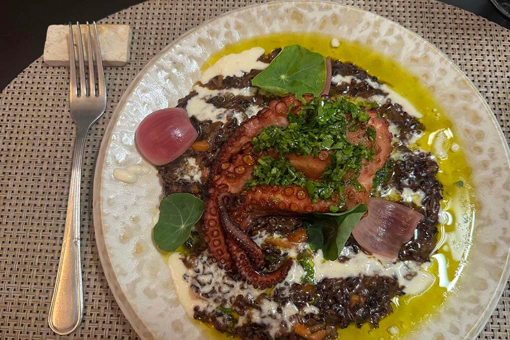 Octopus dish at ITA Trattoria restaurant in Albufeira