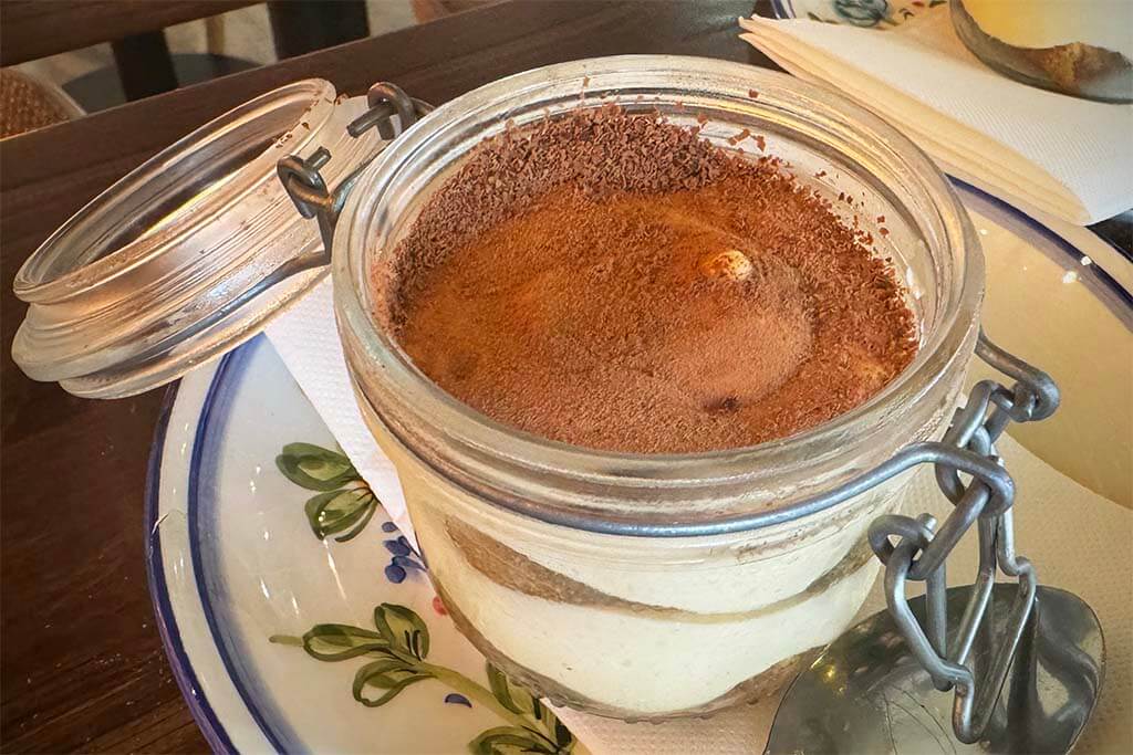 Tiramisu at Georgina Old Town restaurant in Albufeira