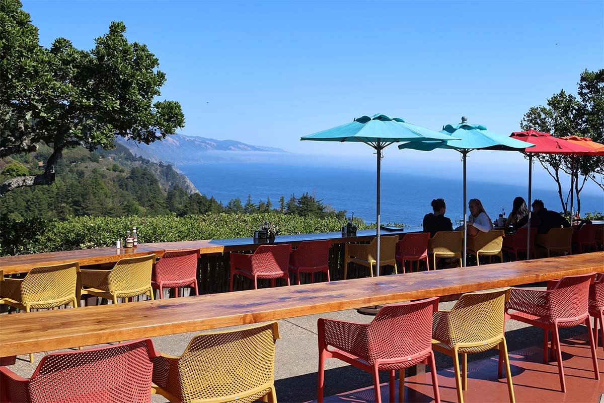 Views from Nepenthe restaurant in Big Sur