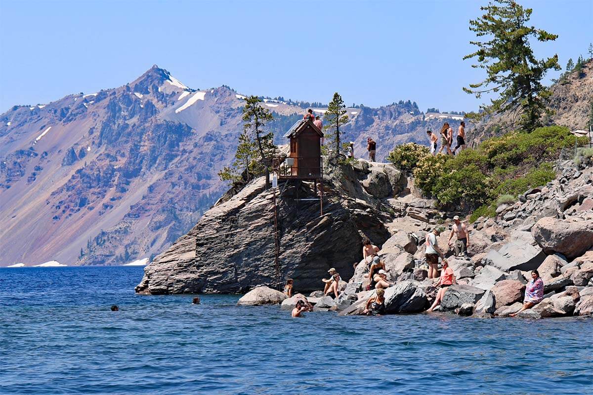 Cleetwood Cove swim area at Crater Lake