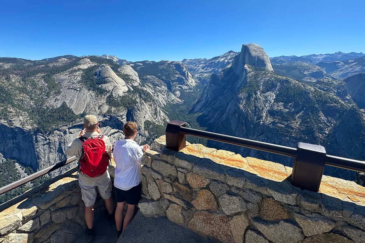 Enjoying the views from Glacier Point in Yosemite National Park