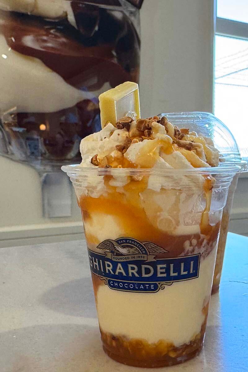 Ghirardelli chocolate and ice cream shop in Monterey California