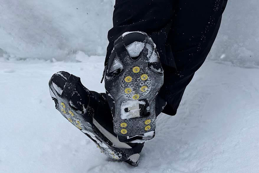 Iceland tips - wear ice spikes in winter