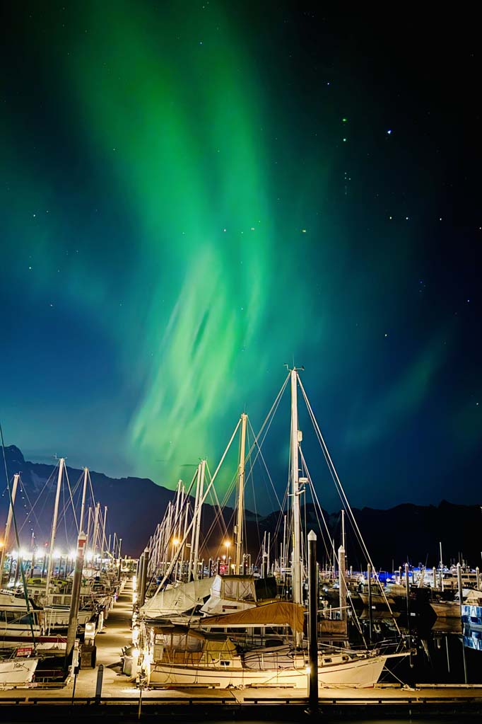 Northern Lights photo taken with a smartphone - Seward, Alaska