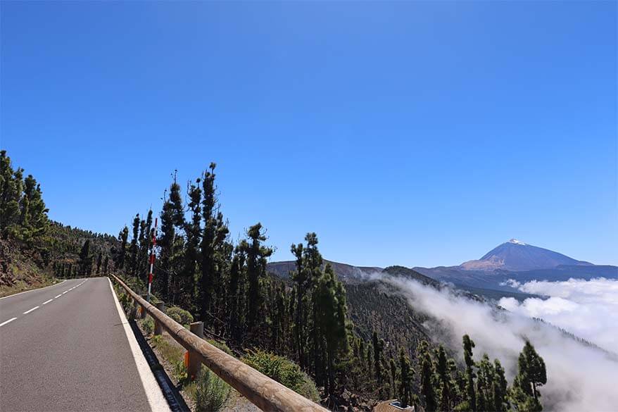 Tenerife scenic road TF-21 through Teide National Park, Spain