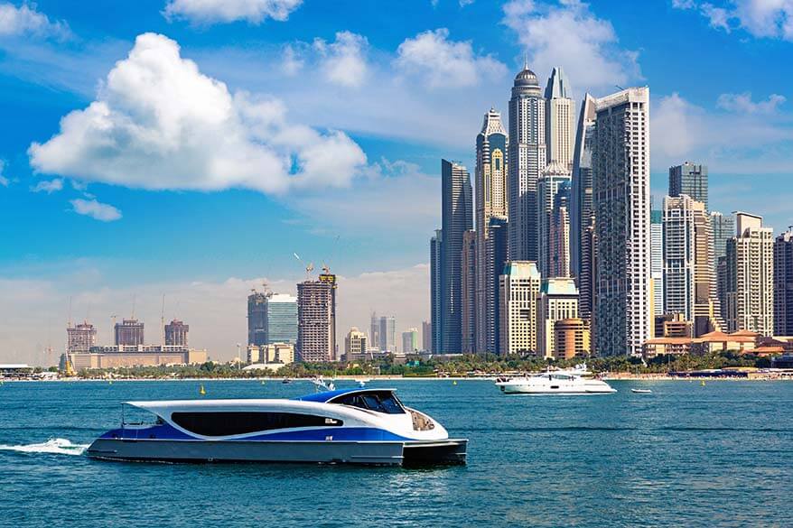 Dubai Ferry - one of the many public transport options for tourists