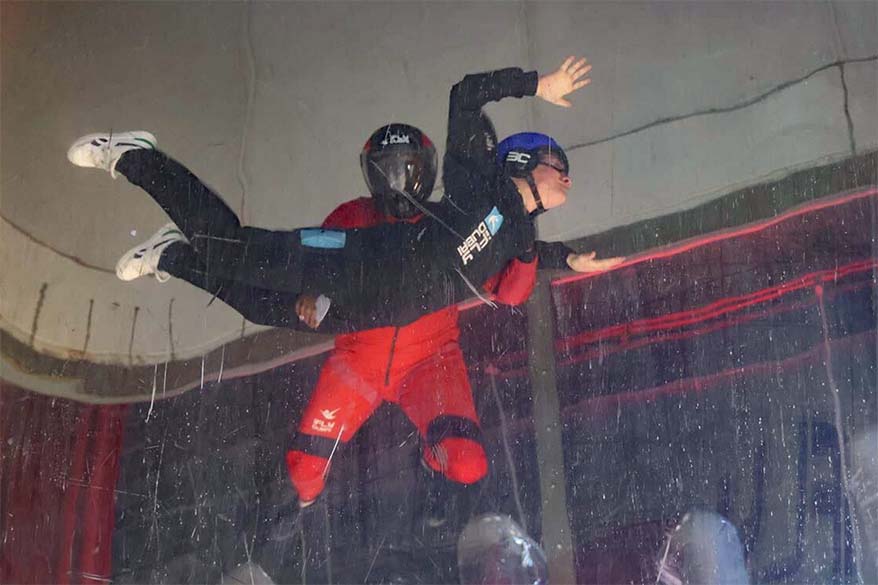 Indoor skydiving at iFly Dubai with kids