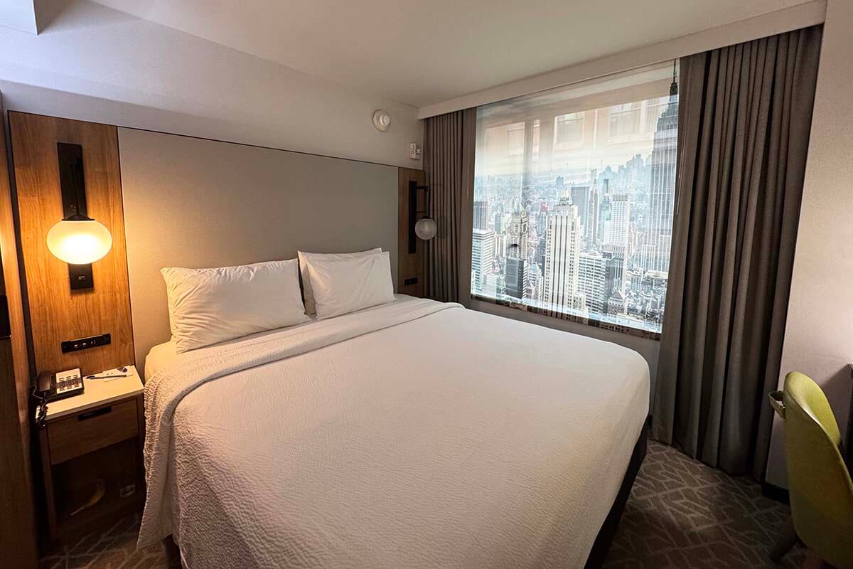 King-size room at Fairfield Inn & Suites Times Square South in Manhattan NYC