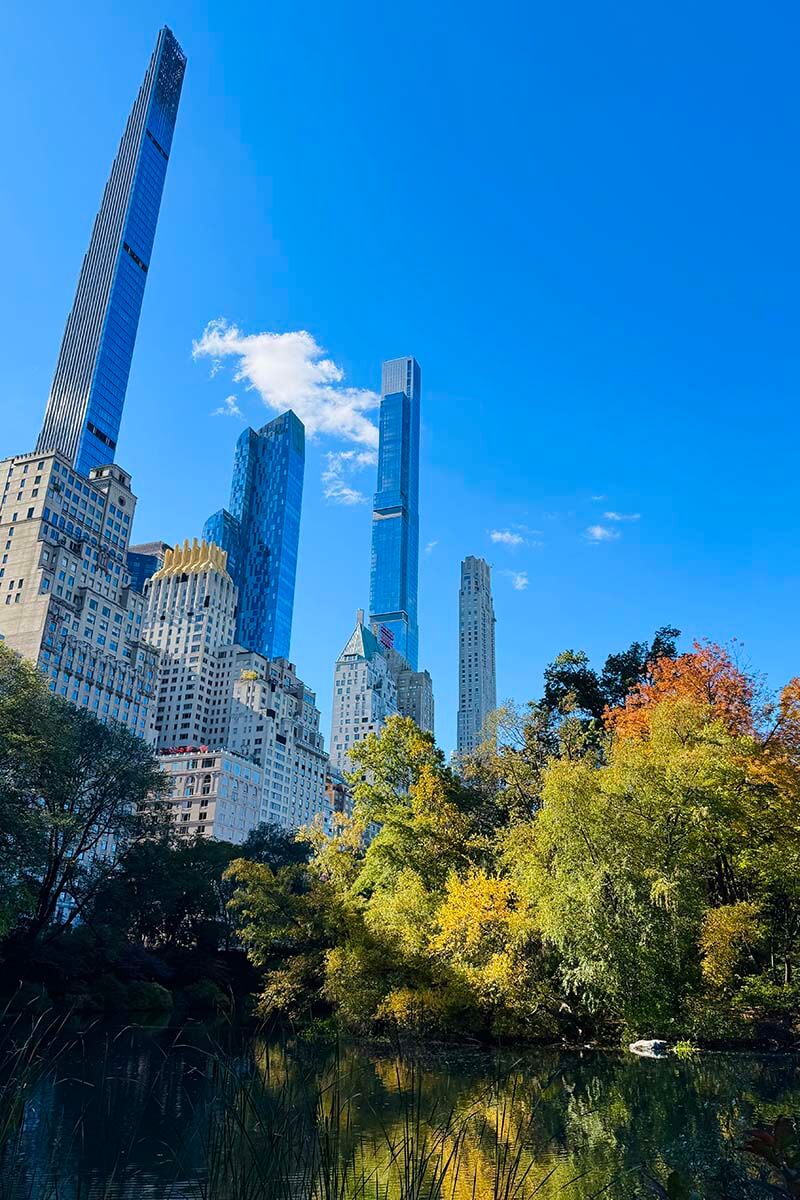 NYC Central Park and Manhattan skyscrapers