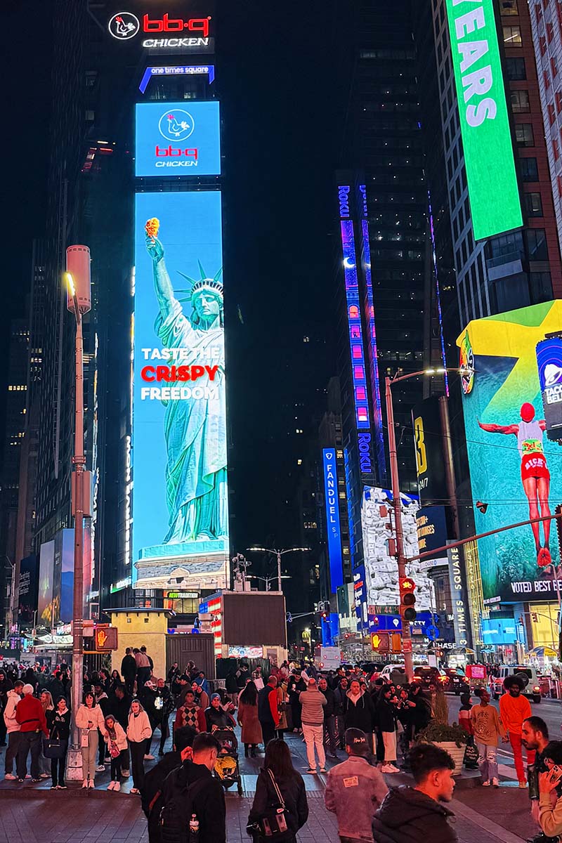 NYC Times Square in the evening