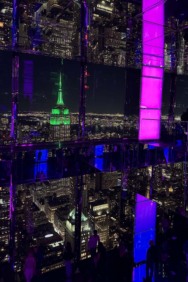 SUMMIT observation deck in NYC at night