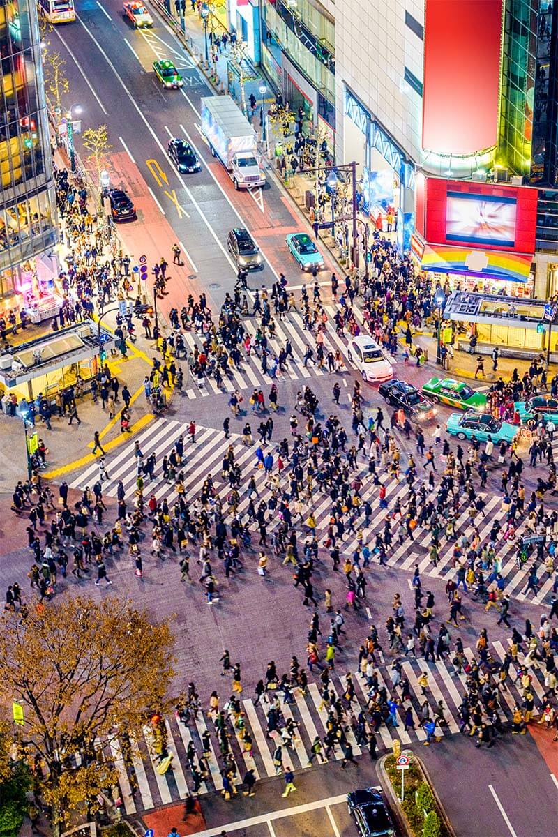 Shibuya Scramble Crossing in Tokyo Japan