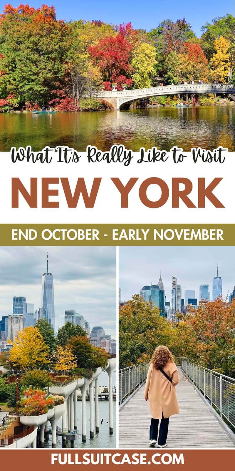 Travel guide to visiting New York in late october to early november