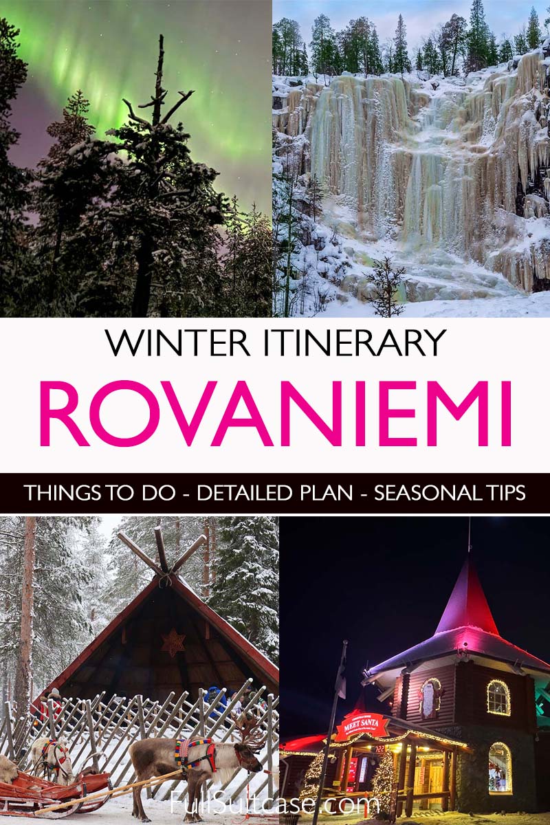 Winter itinerary for Rovaniemi Finland