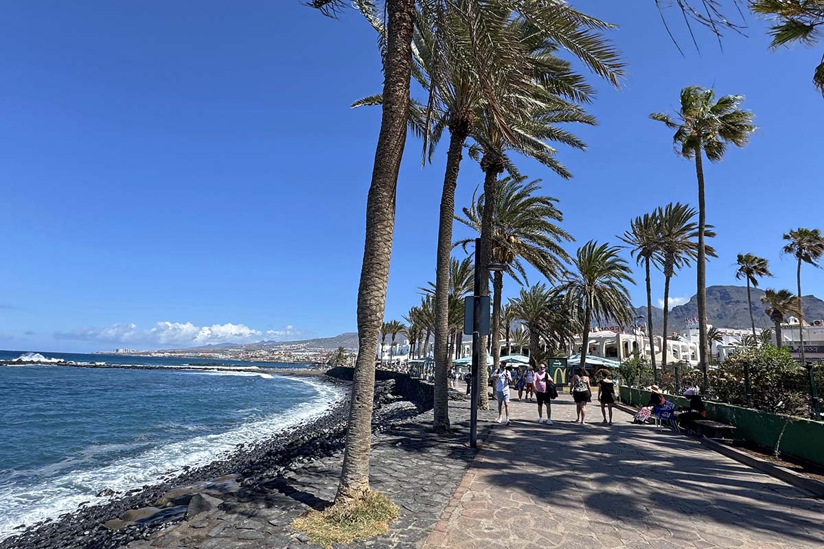 Beachfront promenade at Playa de las Américas.