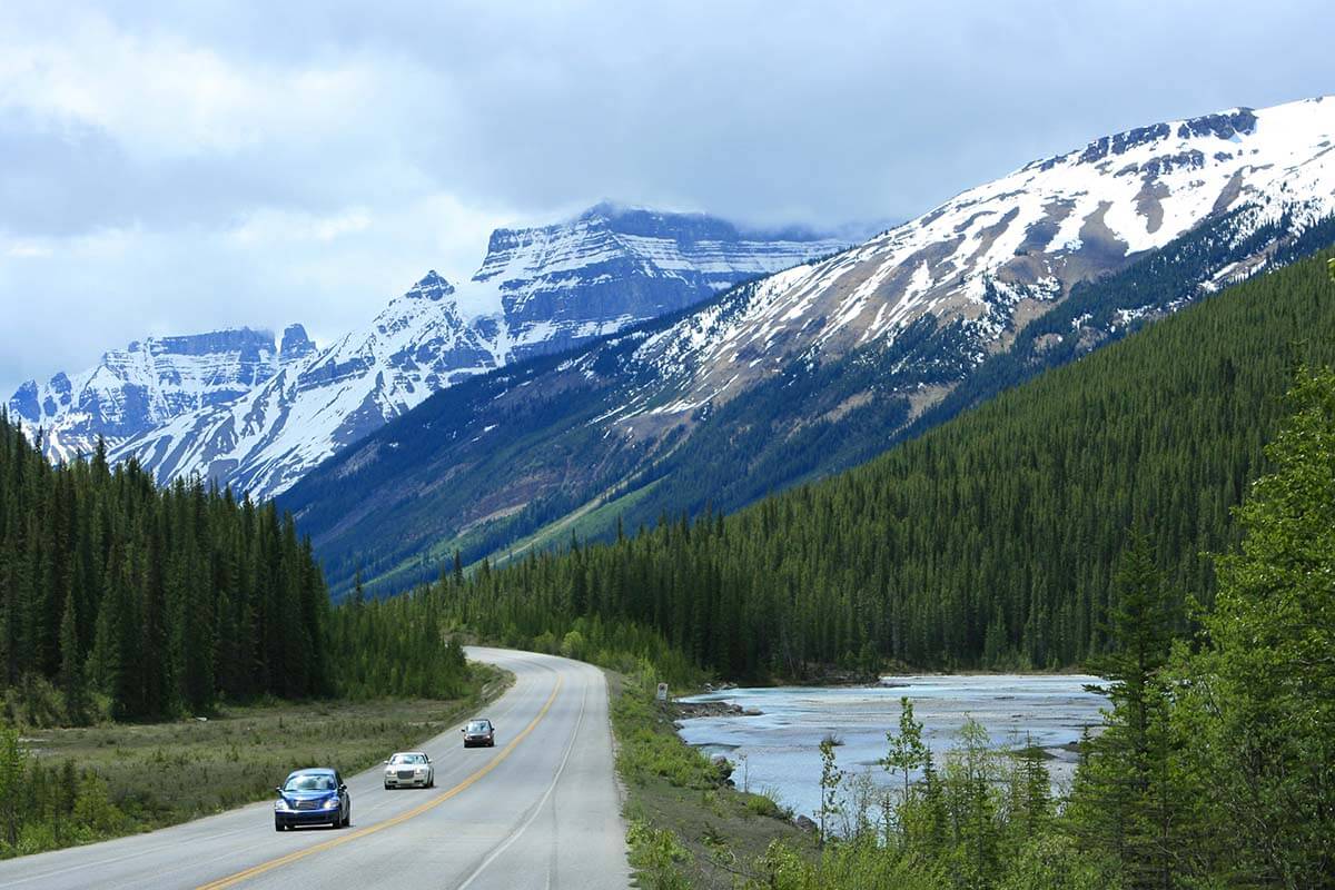 Icefields Parkway in the Canadian Rockies