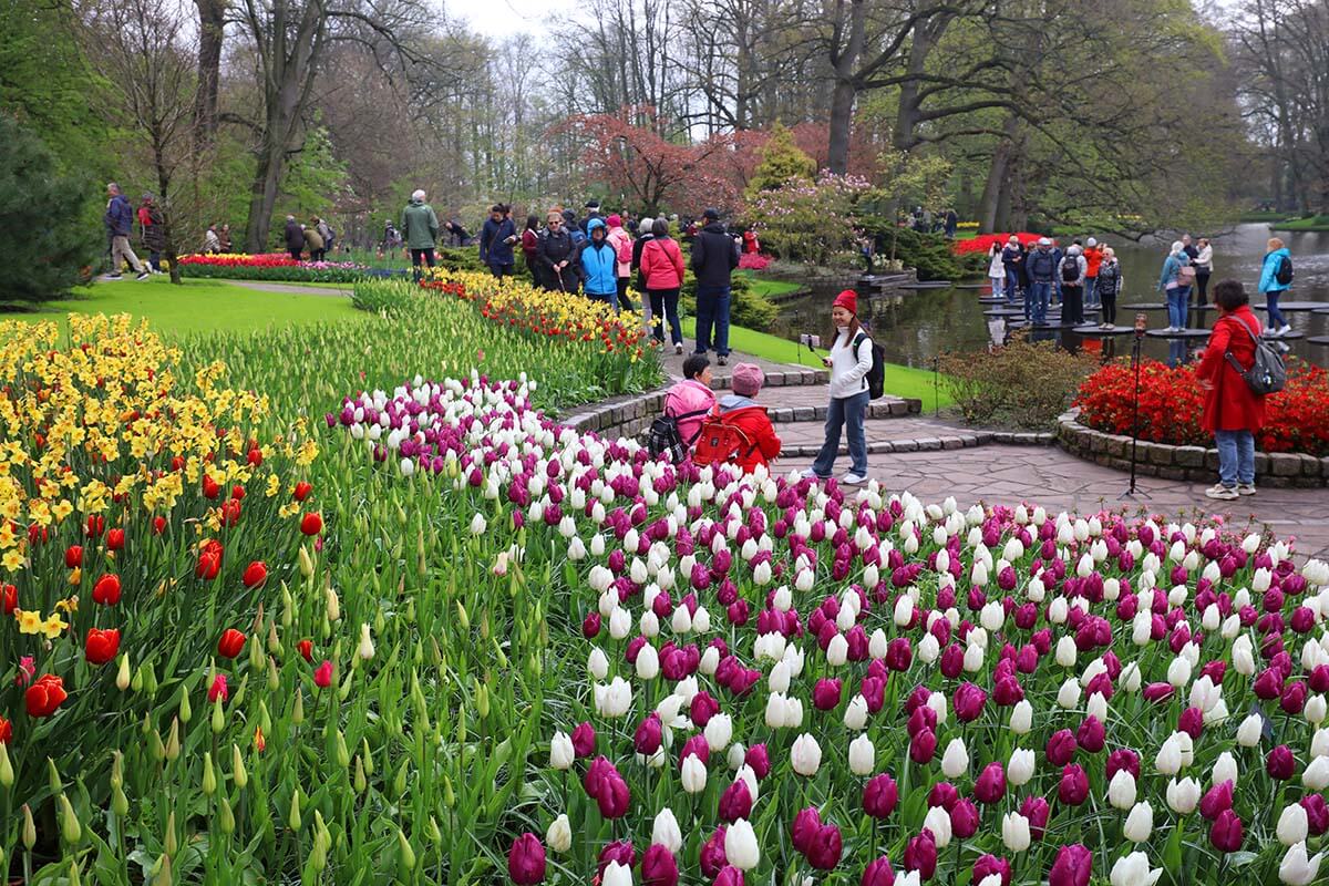 Keukenhof gardens on a quiet weekday in April