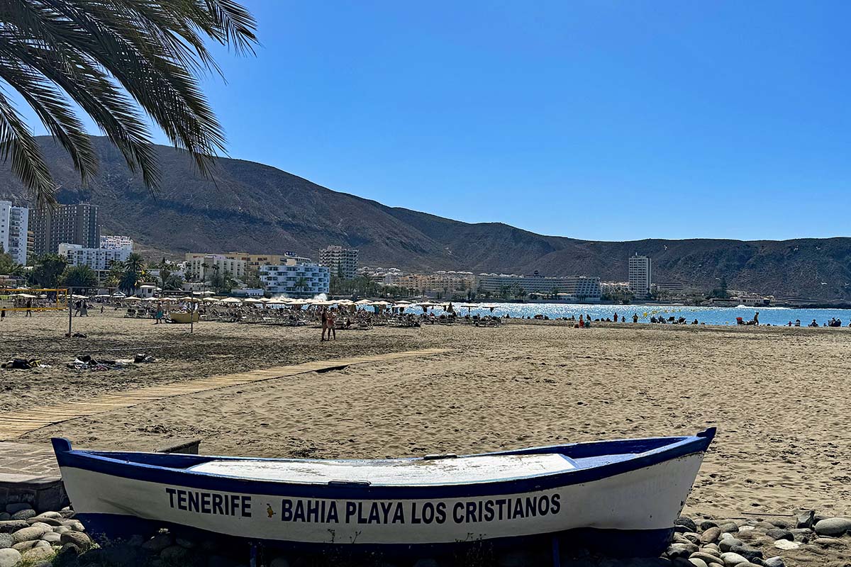 Los Cristianos beach in Tenerife