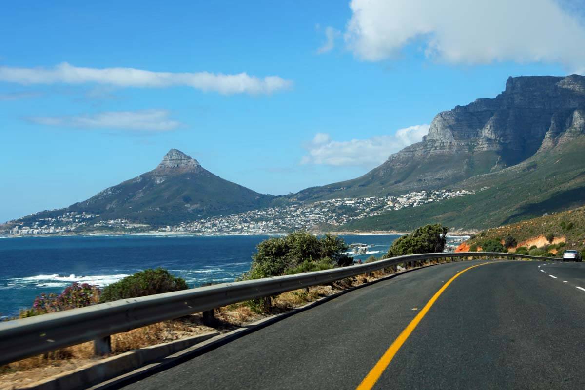South Africa road trip - scenic Twelve Apostles Road near Cape Town