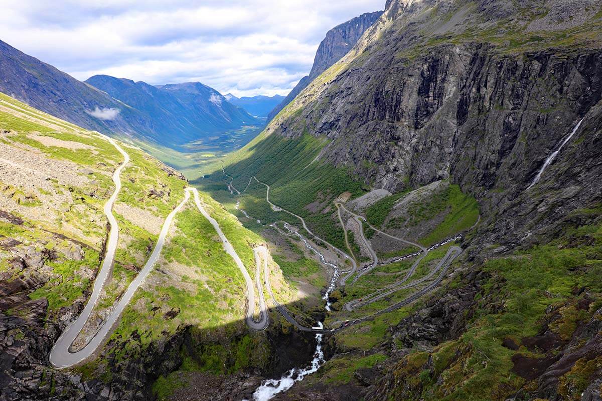 Trollstigen scenic road in Norway