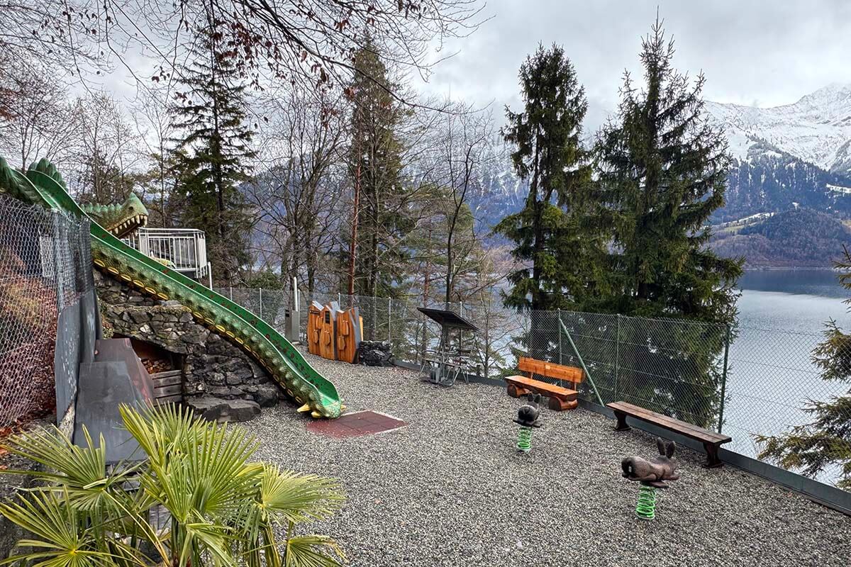 Kids' playground near St Beatus Caves in Switzerland