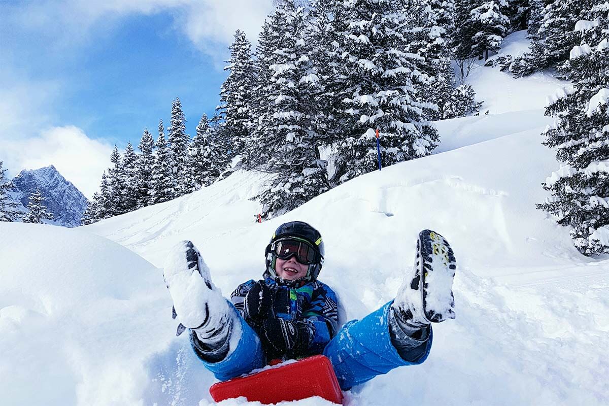 Fun things to do in Interlaken in winter - sledding