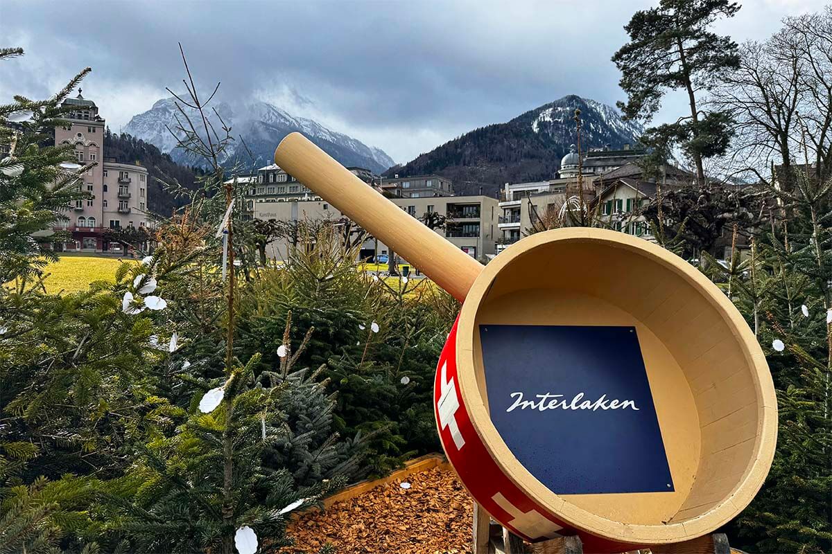 Interlaken town in winter