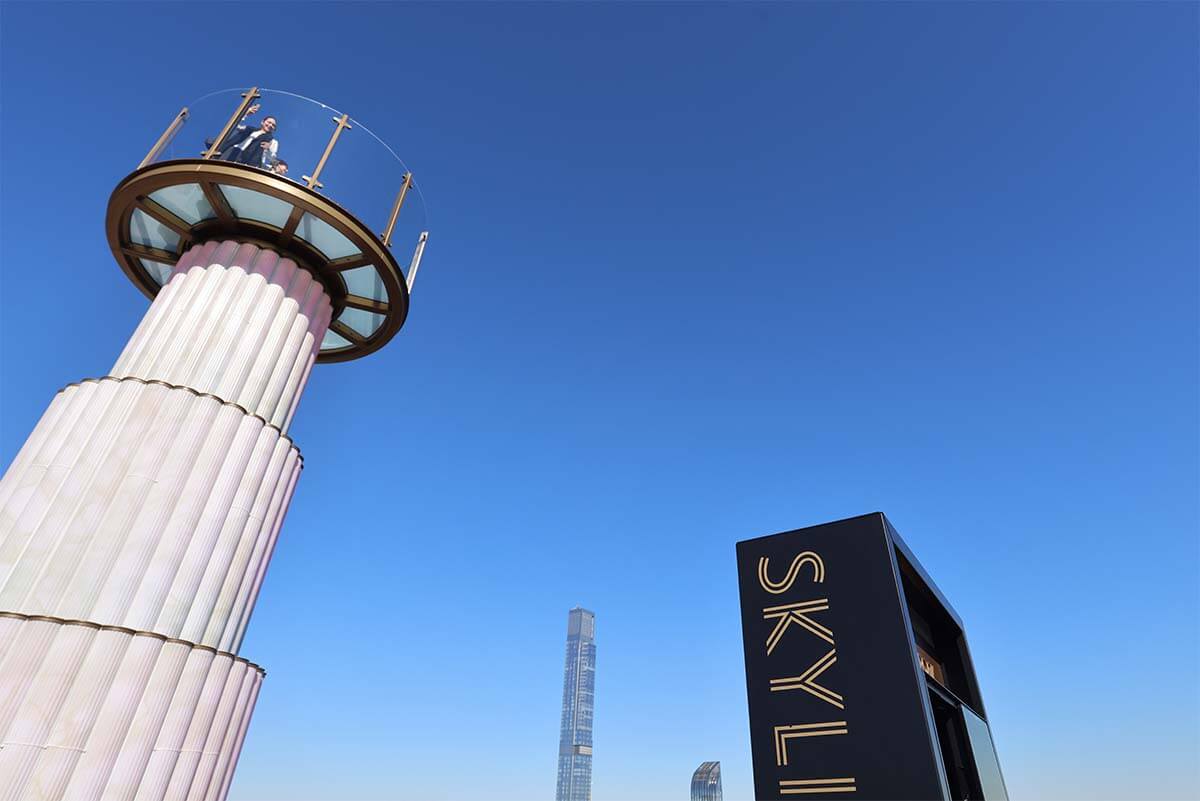 Skylift at the Top of the Rock Observatory in New York