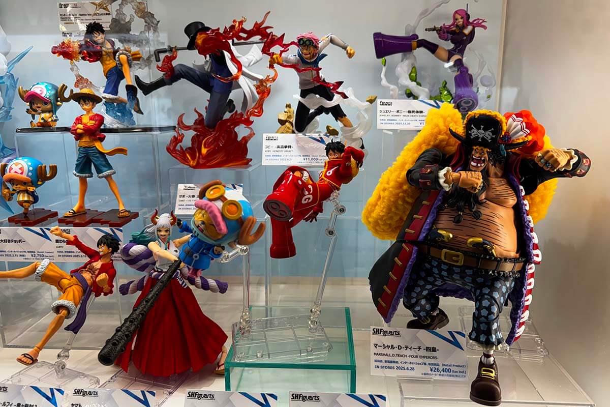 Japanese anime figurines shop in Osaka