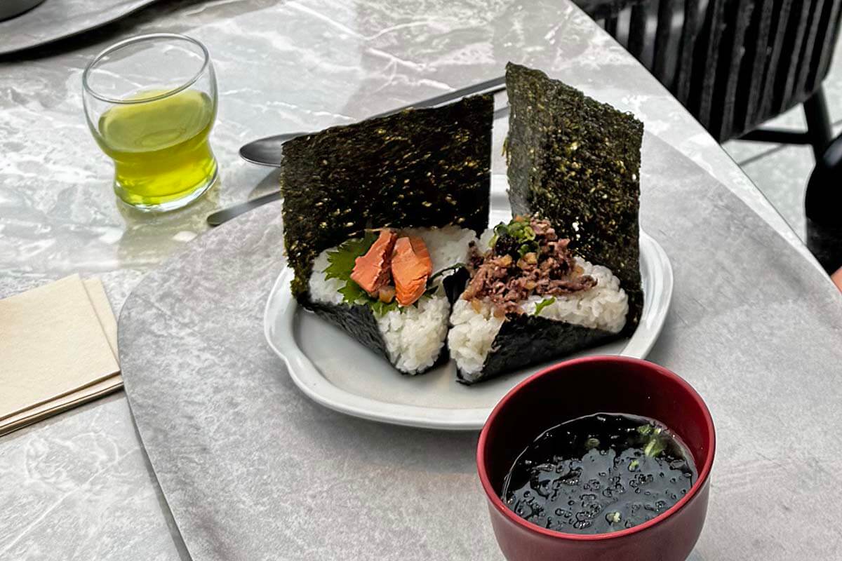 Japanese breakfast in our hotel in Tokyo