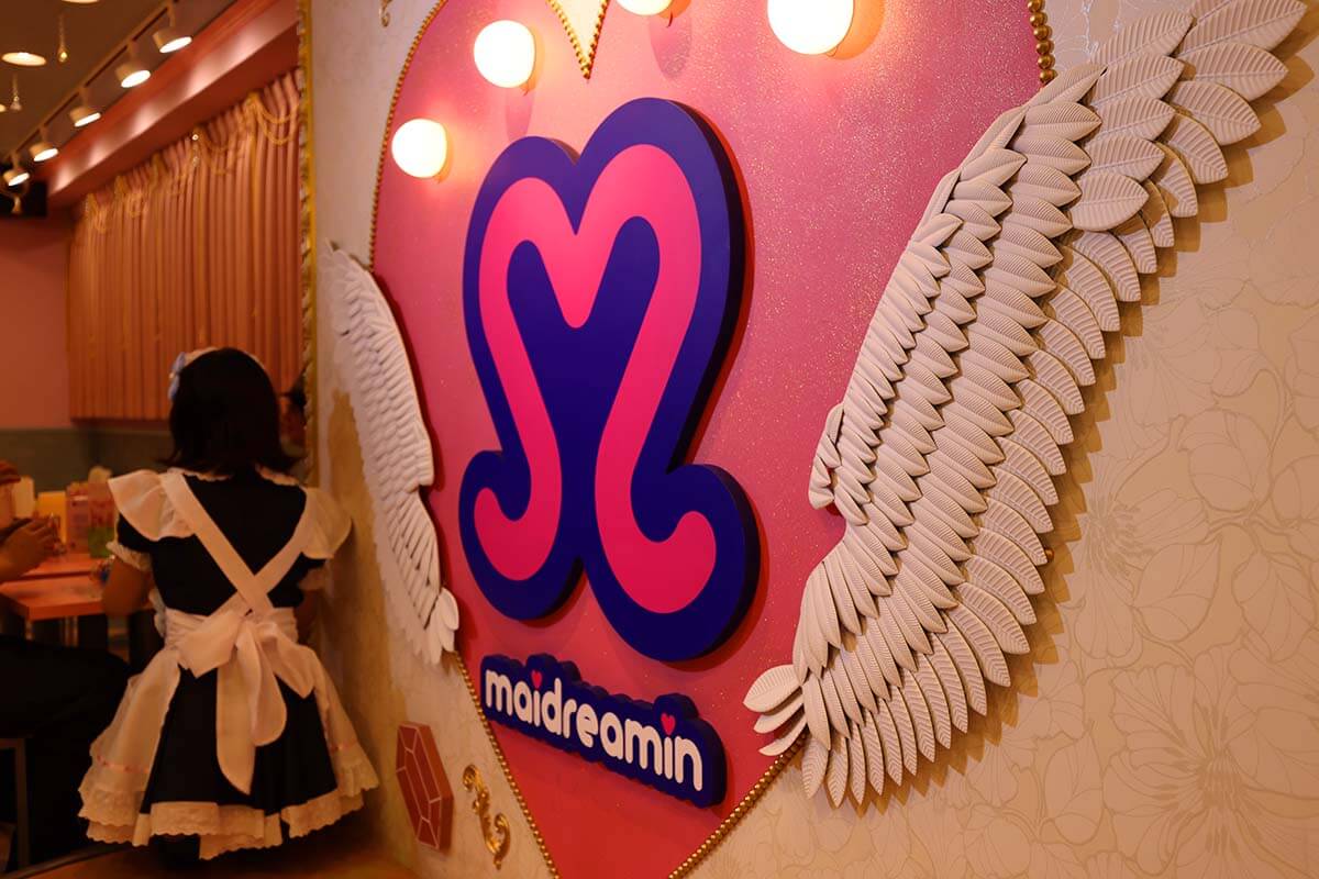 Maidreamin Maid cafe in Akihabara Tokyo
