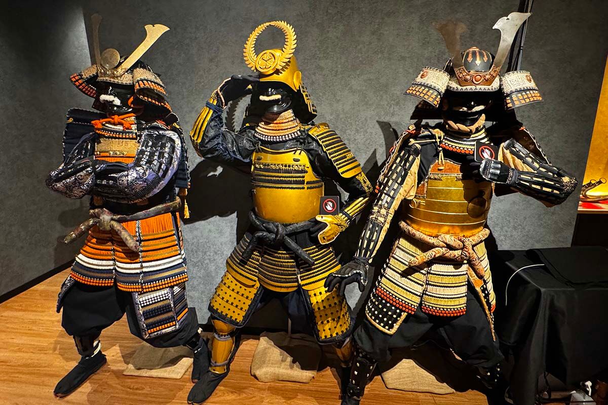 Samurai costumes at Samurai Ninja Museum Asakusa Tokyo