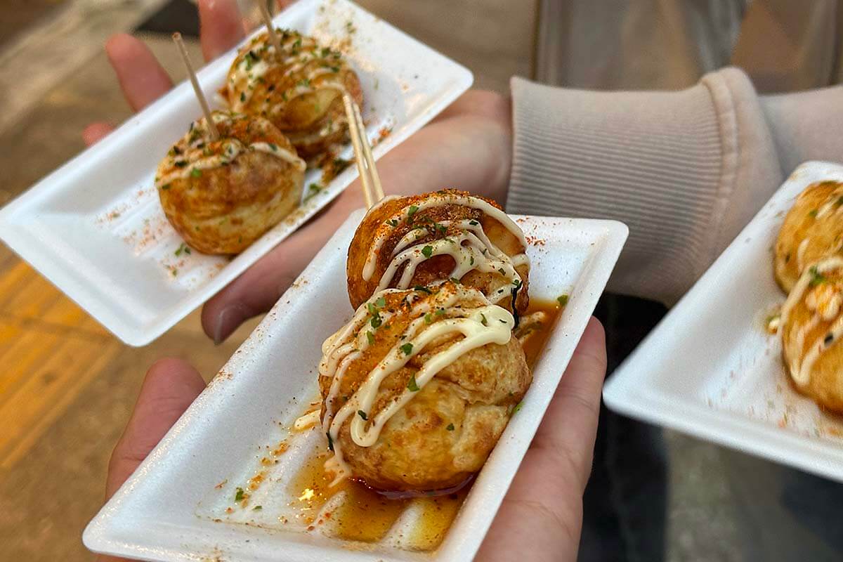 Takoyaki octopus balls, Osaka specialty