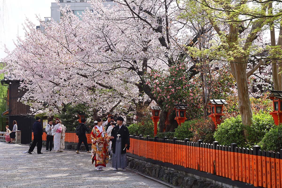 Gion, Kyoto - the area around Tatsumi Bridge and Shirakawa Canal