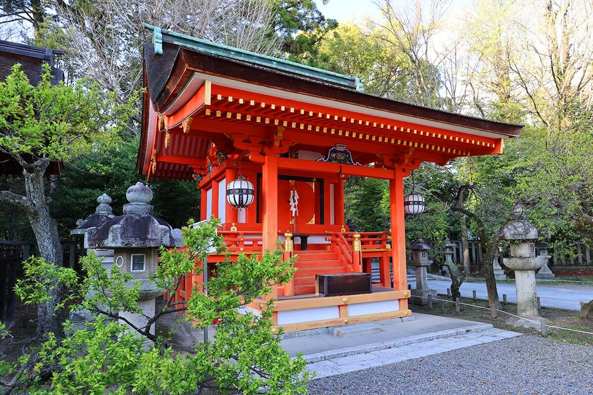 Jiju Shrine at Kitano Tenmangu Shrine grounds in Kyoto