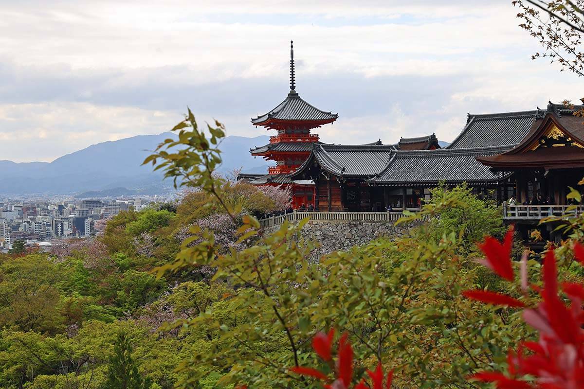 Kiyomizu-dera and Kyoto skyline
