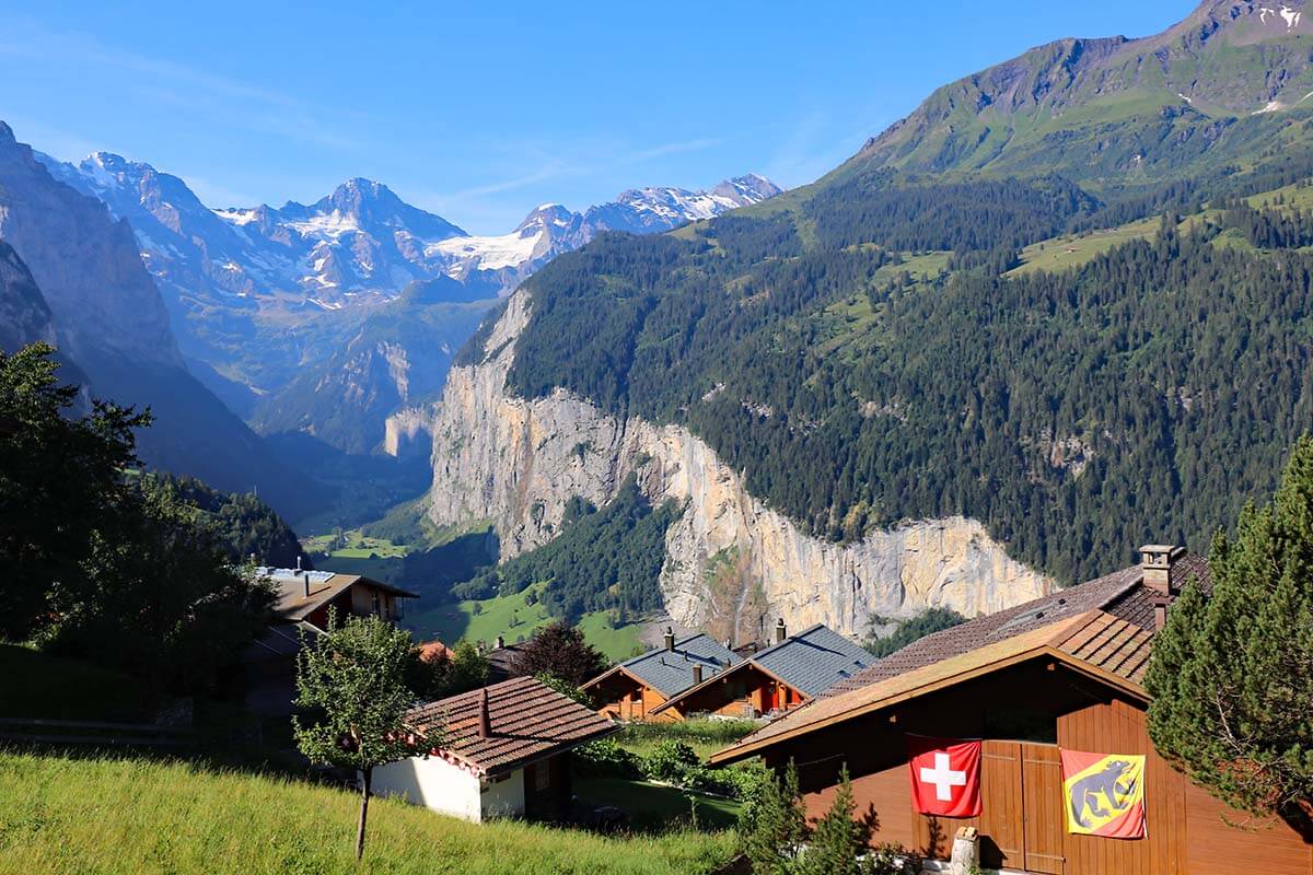 View of Lauterbrunnen Valley from Wengen, Switzerland