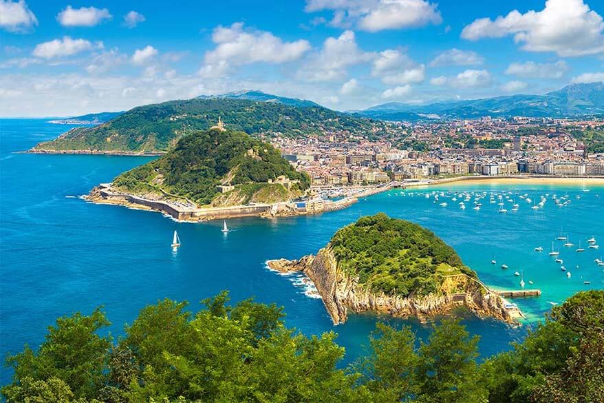 San Sebastian Spain - aerial view