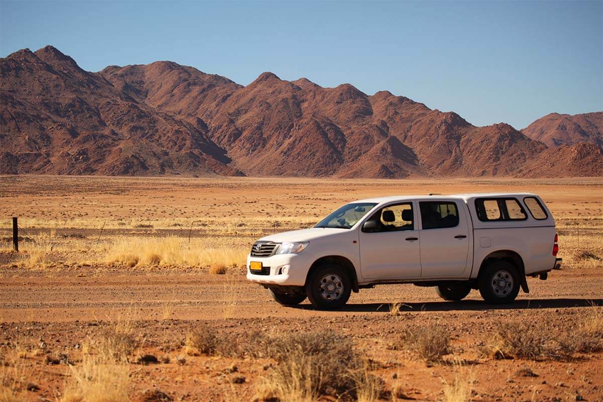 Self-driving through the Namib Desert in Namibia